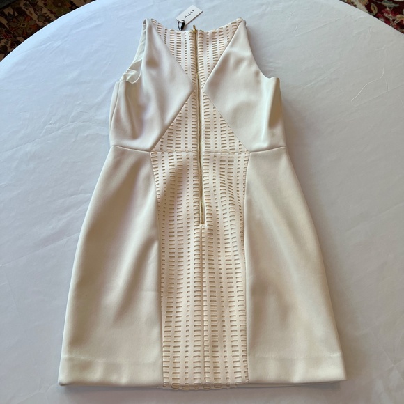 Milly Paneled Sheath Dress Off White Sz12 NWT - Picture 14 of 16